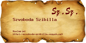 Szvoboda Szibilla névjegykártya